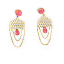  HEMERA Pink Druzy Earrings