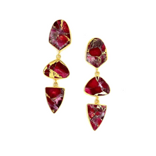  MUSES Ruby Red Collar Earrings