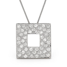  Square Pendant Diamond Necklace